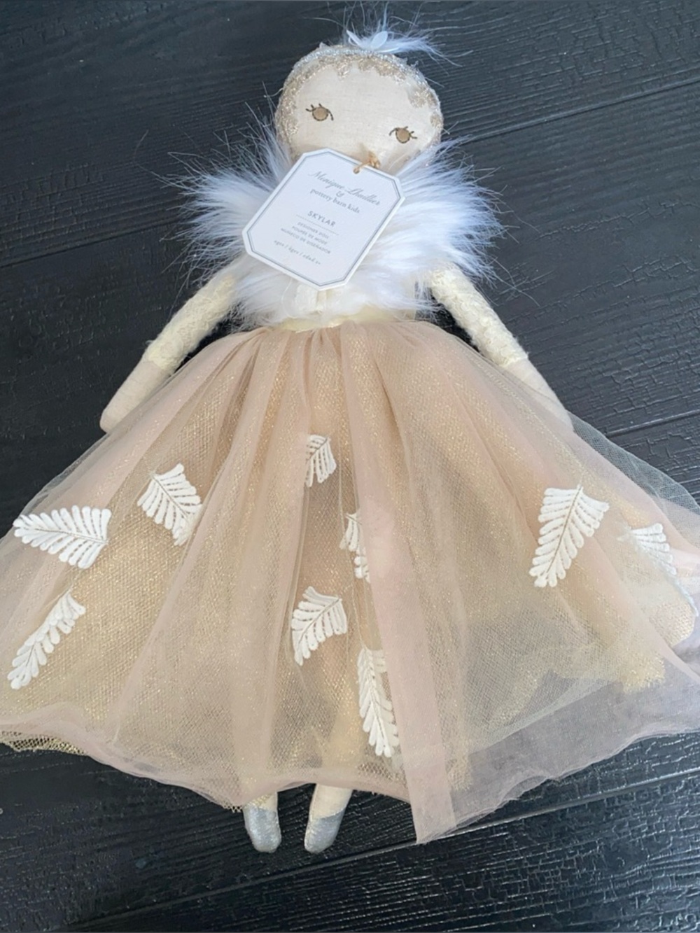 Monique Lhuillier Pottery Barn Designer Doll Skylar Beige Gold NWT *READ